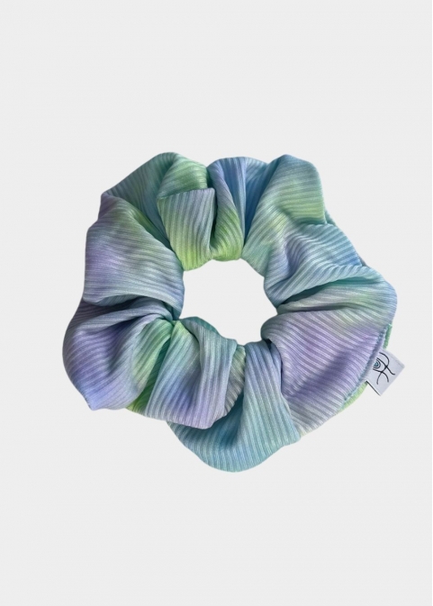 Tie Dye Rib Scrunchie Colorful