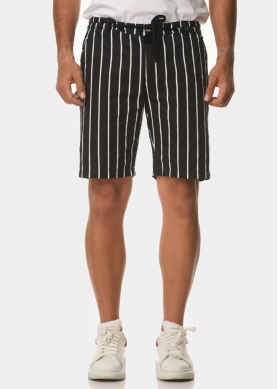 Navy blue & white stripes