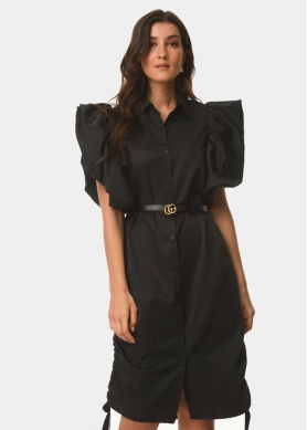 puffy sleeves shirt-dress