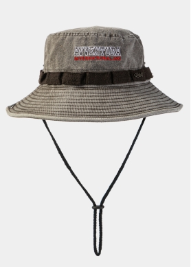 Brown Washed Cotton Bucket Hat