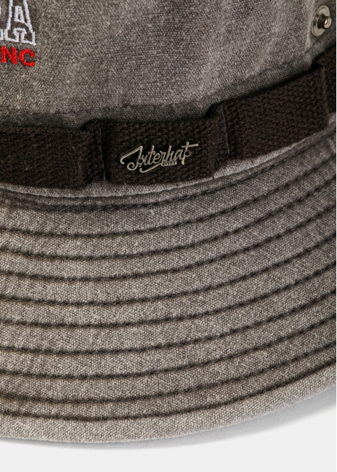 Brown Washed Cotton Bucket hat