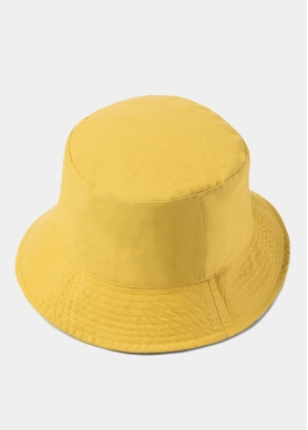 Double-Faced Bucket Hat Majolica Pattern & Light Yellow
