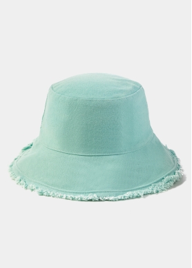 Azure Double-Faced Bucket Hat w/ Chin Strap