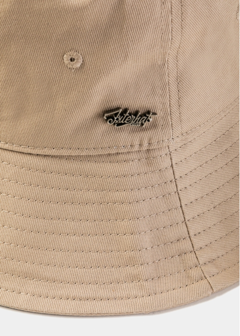 Beige Bucket Hat w/ Removable Chin Strap