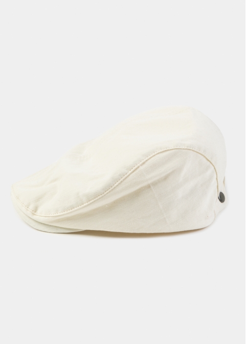 Cream Cotton Men's Cap