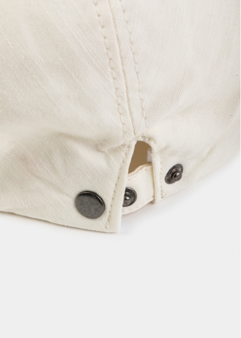Cream Cotton Men's Cap