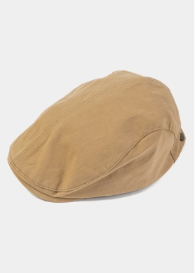 Beige Cotton Men's Cap