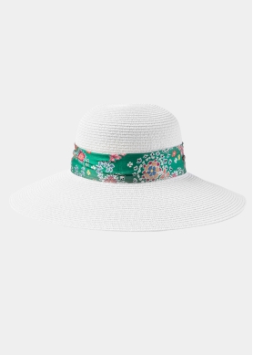 White Hat w/ Lahouri Ribbon