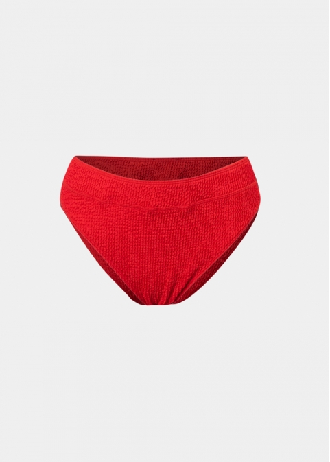 Corsica Bikini Bottom - Red Crinkle