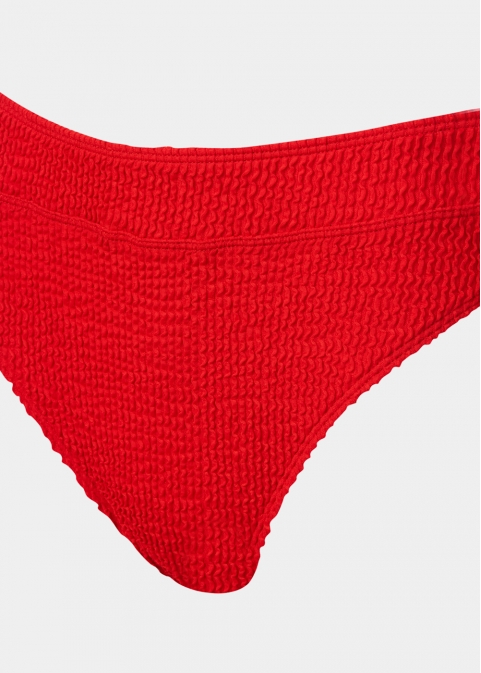 Corsica Bikini Bottom - Red Crinkle