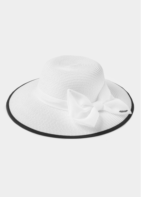 White Hat w/ White Bow