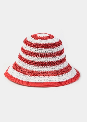 Red & White Handmade Bucket Hat