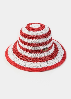 Red & White Handmade Bucket Hat