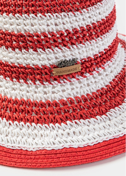 Red & White Handmade Bucket Hat