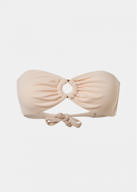 Sicily Bikini Top - Cream Rib