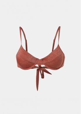 Saint Tropez Bikini Top - Orange Shimmer