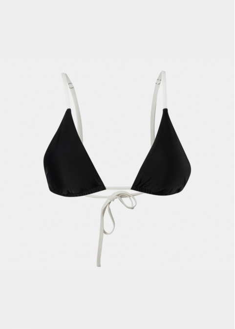 Mykonos Bikini Top - Black/Cream Dacron