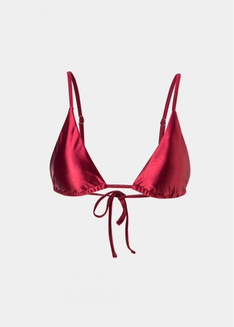 Mykonos Bikini Top - Burgundy Glowy