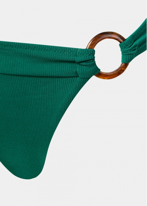 Sicily Bikini Bottom - Forest Green Rib