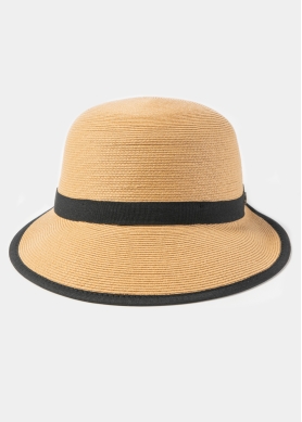 Brown Straw Jockey Style Hat