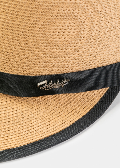 Brown Straw Jockey Style Hat