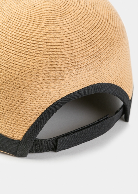 Brown Straw Jockey Style Hat