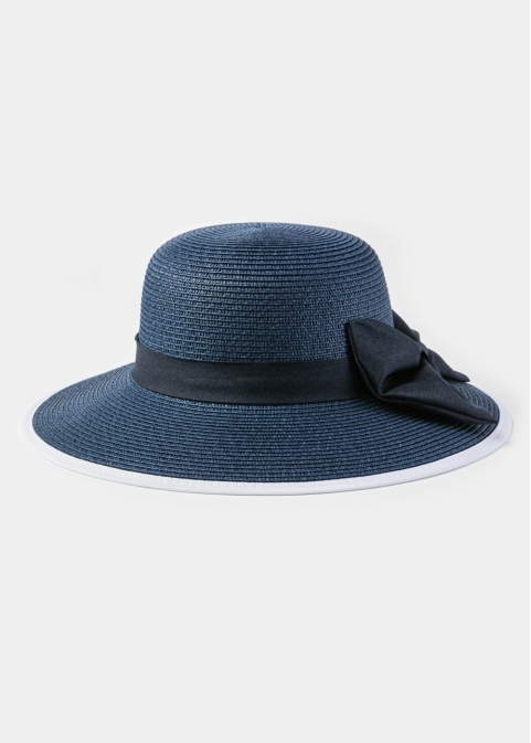 Blue Navy Hat w/ Blue Navy Bow