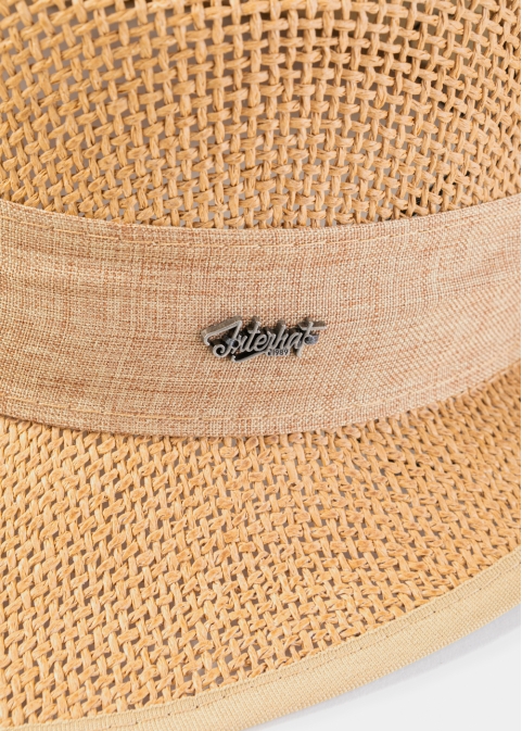 Brown Lady Hat w/ Ribbon in Tone