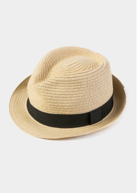 Beige Kids Fedora Hat