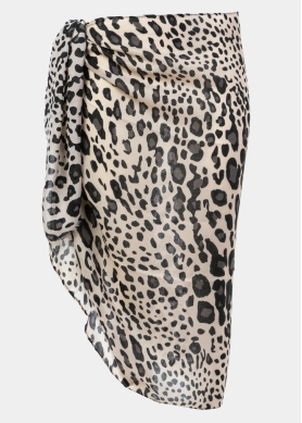 Animal print pareo w/ leopard design