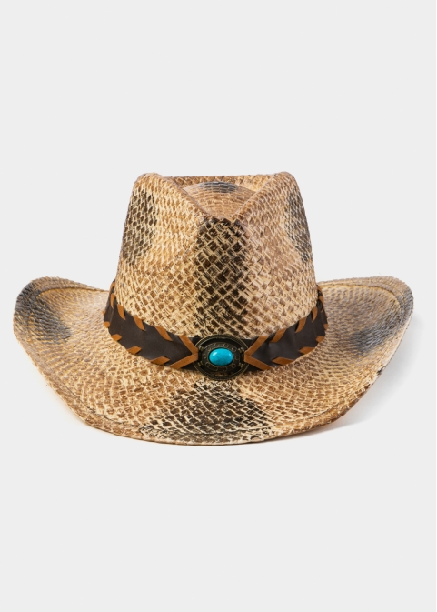 Cowboy Style Hat w/ Braided Hatband