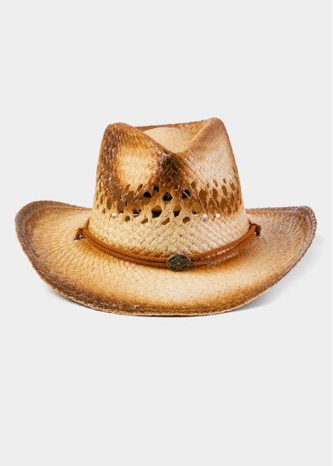 Cowboy Style Hat w/ Burnt Edges