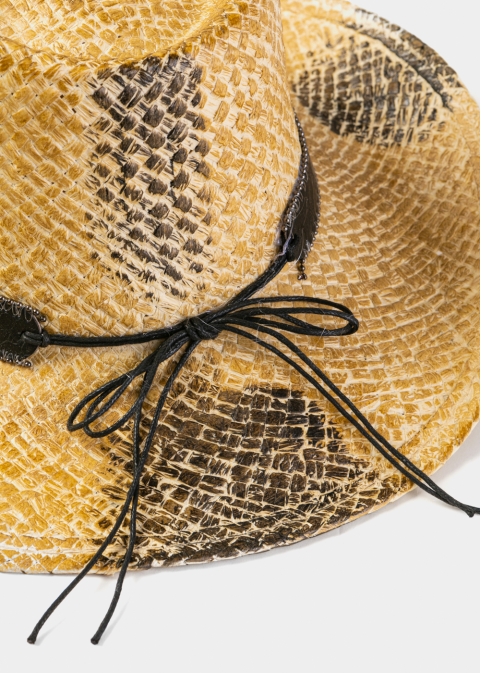 Cowboy Style Hat w/ Black Details