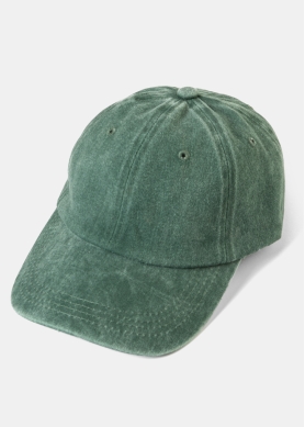 Washed Cotton Twill Cap -  Dark Green