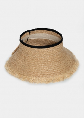 top opened straw hat