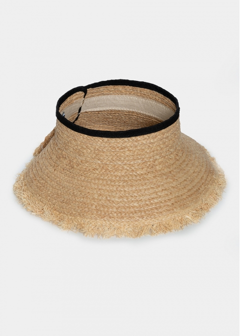 top opened straw hat