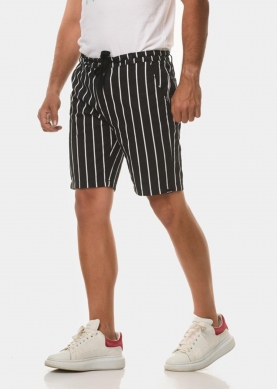 Navy blue & white stripes