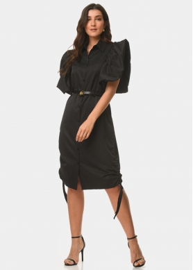 puffy sleeves shirt-dress