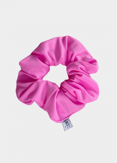 Shiny Scrunchie Hot Pink