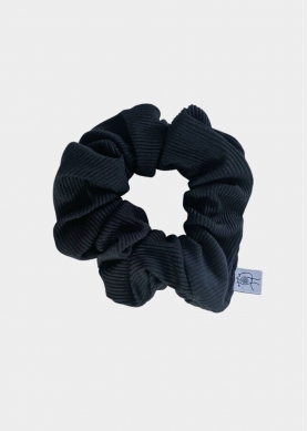 Rib Scrunchie Black