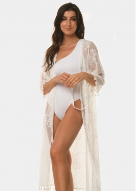 White laced caftan