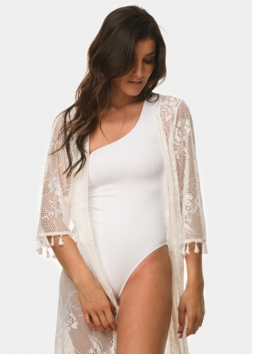 White laced caftan