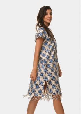 Boho caftan with eyes