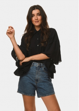 Black shirt-dress
