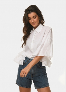 White shirt-dress