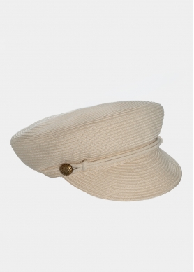 Beige, captain’s hat 