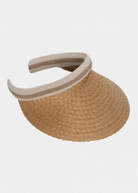 Beige straw headband 