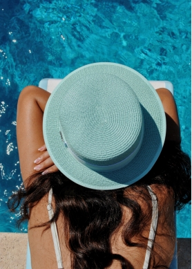 Mint Boater Hat