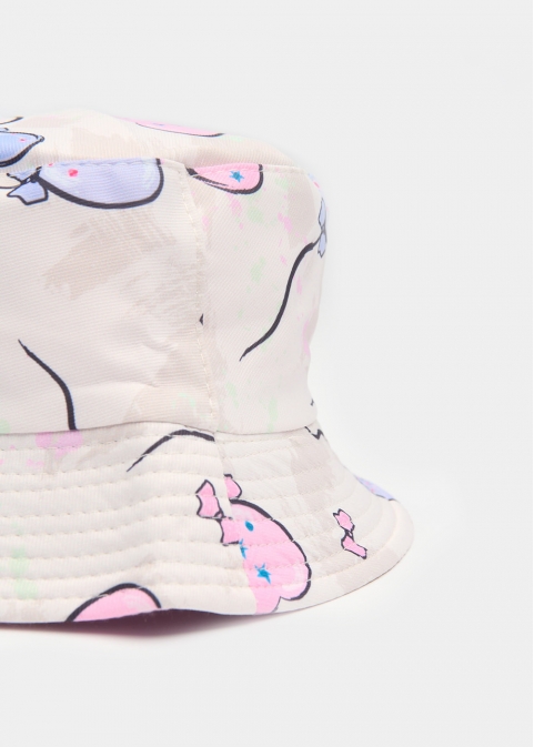 Kids Bucket Hat Double Face w/ Heart Ballon Pattern