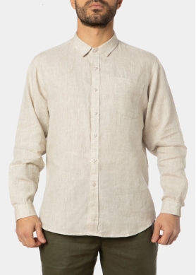 100% Linen Natural Beige Classic Shirt 